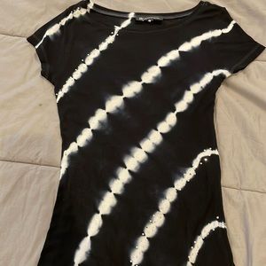 Black and white tye dye INC top with rhinestones  great condition.